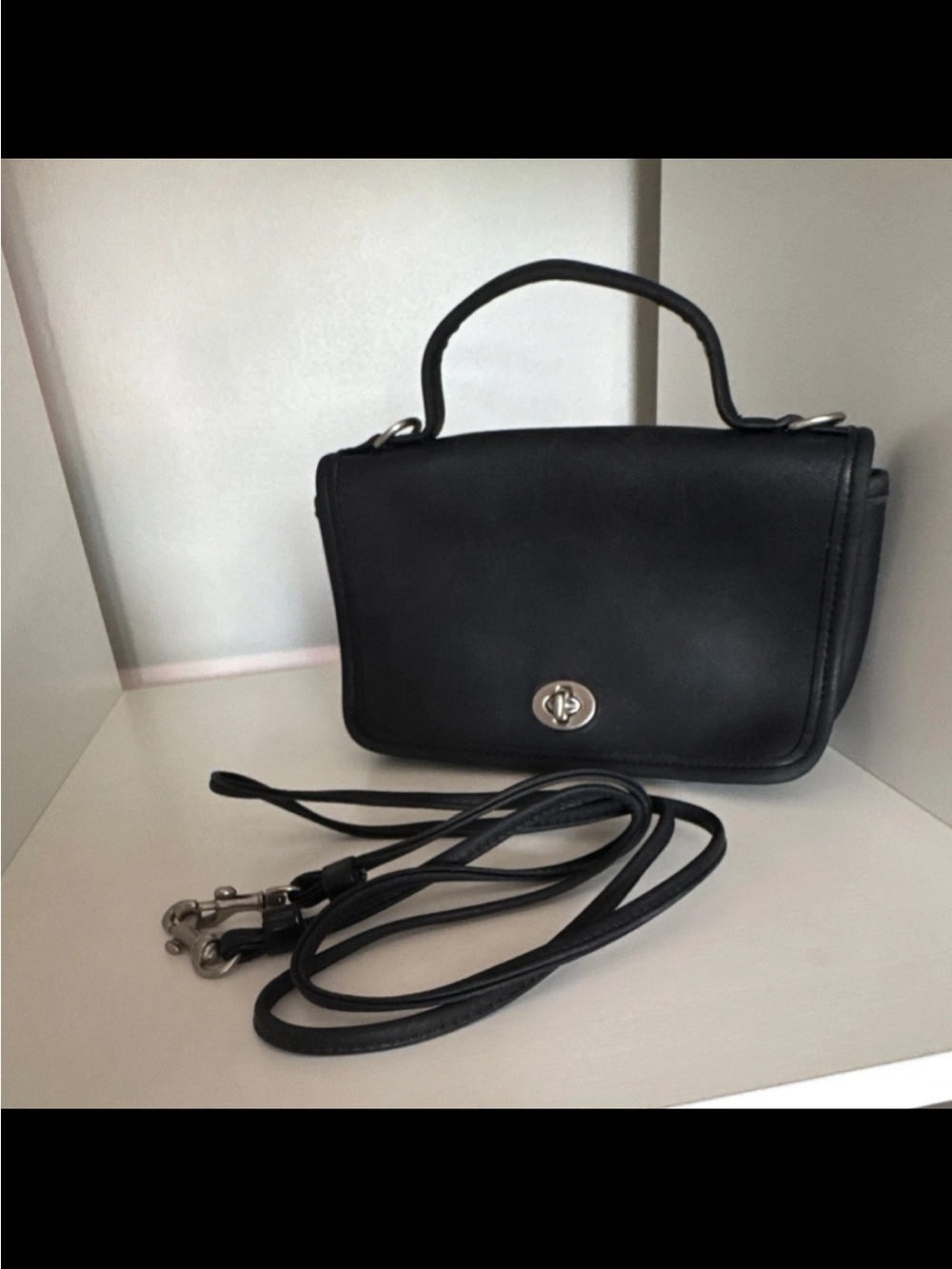 Coach Black Casino #9924 made in United States Nickel hardware rare